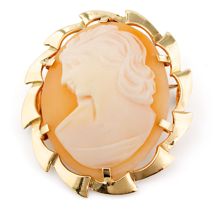 9ct gold Real Cameo Brooch